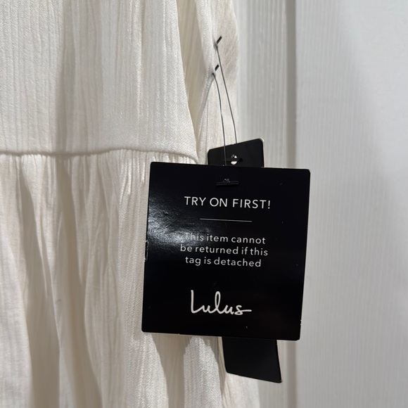 Lulu's Cream Lace Trim Dress - Picture 3 of 7